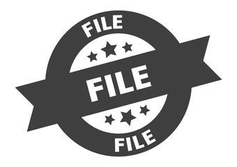file sign. file round ribbon sticker. file tag