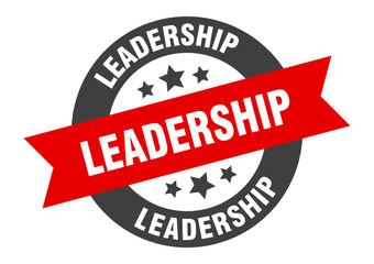 leadership sign. leadership round ribbon sticker. leadership tag
