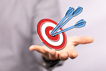 dart target arrow hitting on bullseye which is the ultimate goal that everyone wants.
