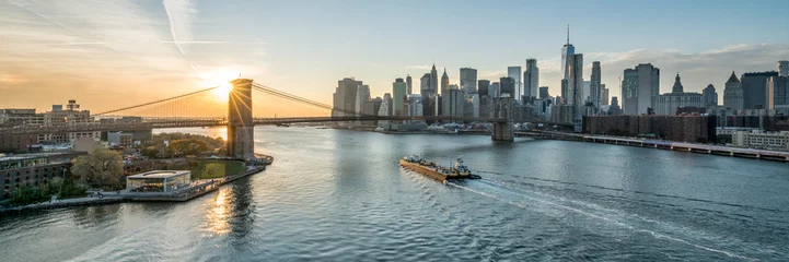 Fotobehang Panoramisch uitzicht op New York City © eyetronic