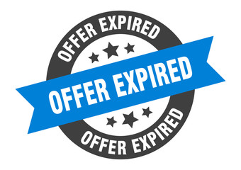 offer expired sign. offer expired round ribbon sticker. offer expired tag