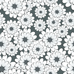 Seamless floral pattern with flowers