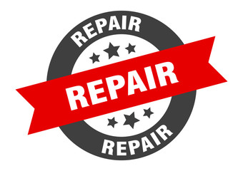Fototapeta premium repair sign. repair round ribbon sticker. repair tag