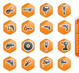 Power tools icons set