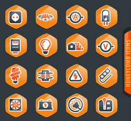 Electricity icon set