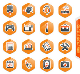 Electronic repair icons set