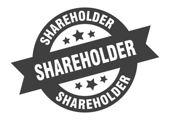 shareholder sign. shareholder round ribbon sticker. shareholder tag
