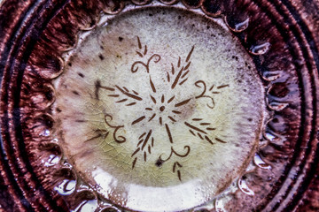 Ceramic plate with a beautiful ornament