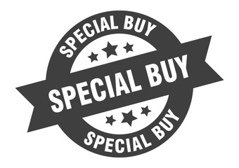 special buy sign. special buy round ribbon sticker. special buy tag