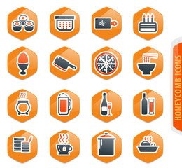 Food and kitchen icons set