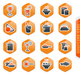 Food and kitchen icons set