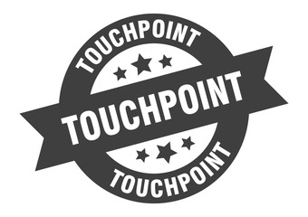 touchpoint sign. touchpoint round ribbon sticker. touchpoint tag