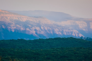 Fototapeta premium Aerial View Of The Indian Mountains.