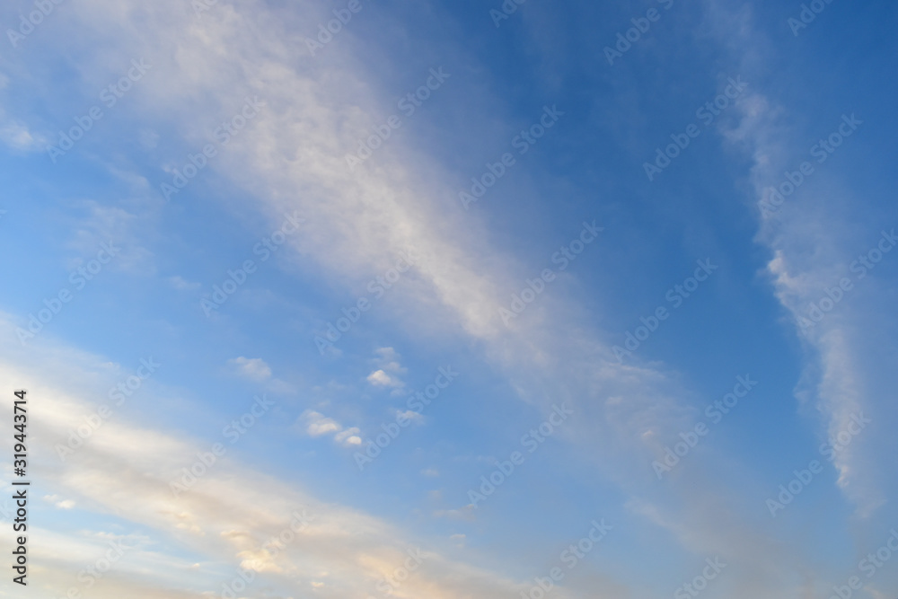 Wall mural white cloud on blue sky