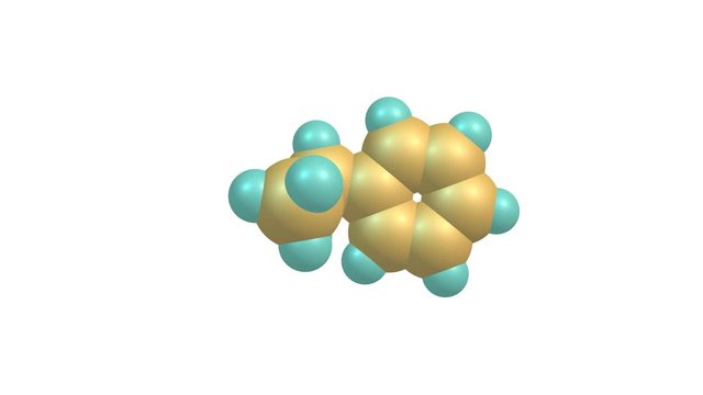 Rotating cumene molecular structure video