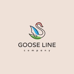 Fototapeta na wymiar Goose logo vector design