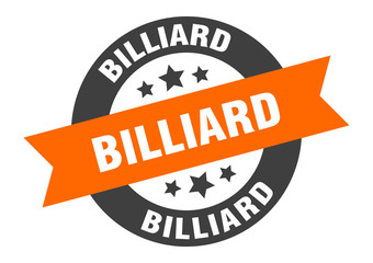 Fototapeta premium billiard sign. billiard round ribbon sticker. billiard tag