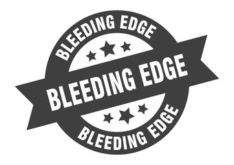 Fototapeta premium bleeding edge sign. bleeding edge round ribbon sticker. bleeding edge tag