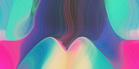 creative fluid artistic graphic with curvy background design with dark slate blue, medium turquoise and pale violet red color