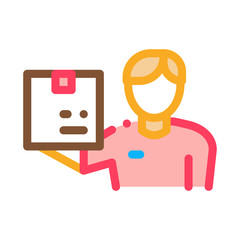 Receipt of Parcel Icon Vector. Outline Receipt of Parcel Sign. Isolated Contour Symbol Illustration