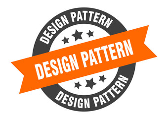 design pattern sign. design pattern round ribbon sticker. design pattern tag