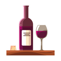 wine bottle with wineglass, national wine day