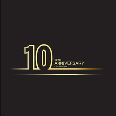 10 Year Anniversary Vector Template Design Illustration