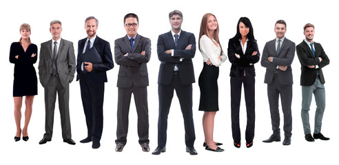 Obraz premium in full growth.professional business team isolated on white