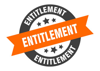 Obraz premium entitlement sign. entitlement round ribbon sticker. entitlement tag