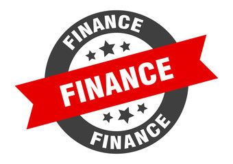finance sign. finance round ribbon sticker. finance tag