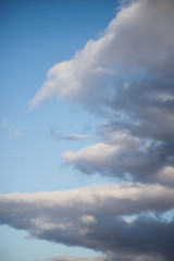 Closeup of cloudy sky after the rain