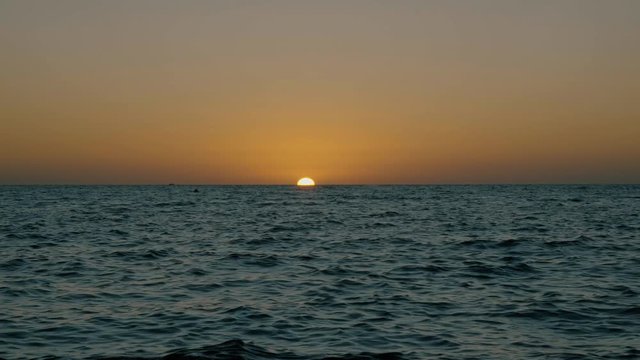 Formentera island sunset , orange sky