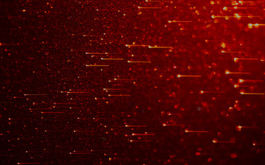 Bright red background that animates sparkling bokeh