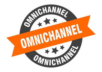 Obraz premium omnichannel sign. omnichannel round ribbon sticker. omnichannel tag