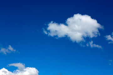 White clouds and blue sky background . Nature background.