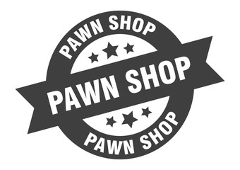 Obraz premium pawn shop sign. pawn shop round ribbon sticker. pawn shop tag