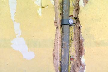 electric wires in a wall during renovation in england uk