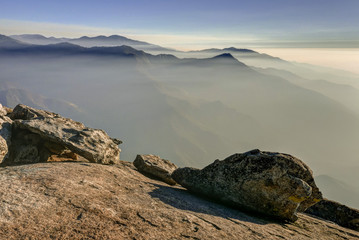 Moro Rock is a granite dome rock formation in Sequoia National Park, California, United States