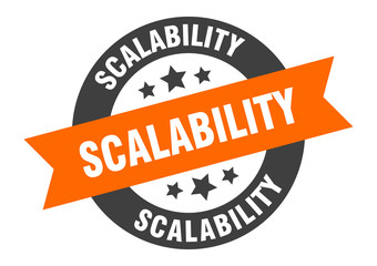 Fototapeta premium scalability sign. scalability round ribbon sticker. scalability tag