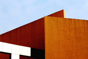 Abstract Minimalist Architecture,colorful part of building facade,conceptual background