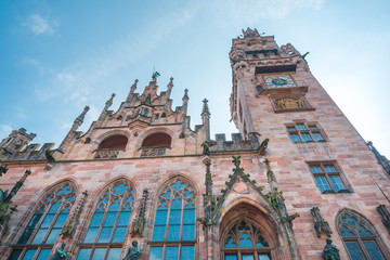SAARBRUCKEN, GERMANY - July 22, 2018: Traditional Cathedral building, Saarbrucken, Germany