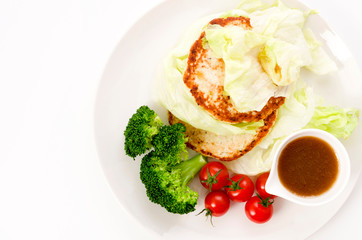 鶏ハンバーグのプレート