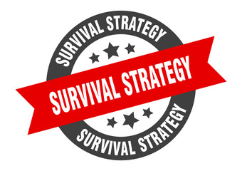 Fototapeta premium survival strategy sign. survival strategy round ribbon sticker. survival strategy tag