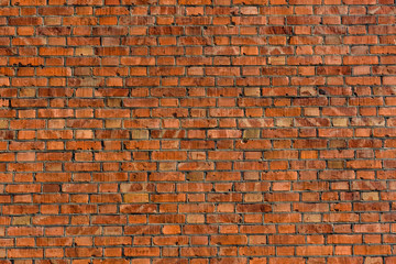 Old wall of the red bricks for background