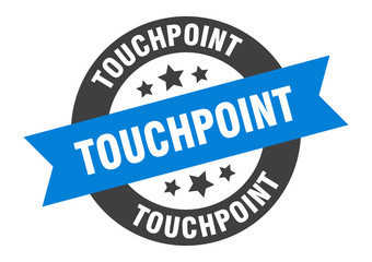 touchpoint sign. touchpoint round ribbon sticker. touchpoint tag
