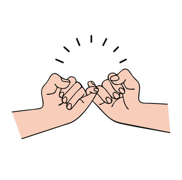 hand pinky promise vector concept