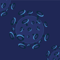 Corona virus in blue background vector 