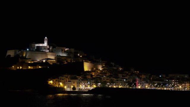 Dalt Vila Ibiza castle at night