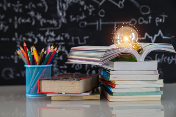 Education concept ,Education and Light bulb concept.
