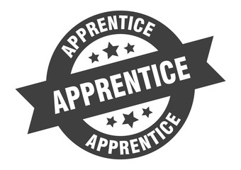 Obraz premium apprentice sign. apprentice round ribbon sticker. apprentice tag